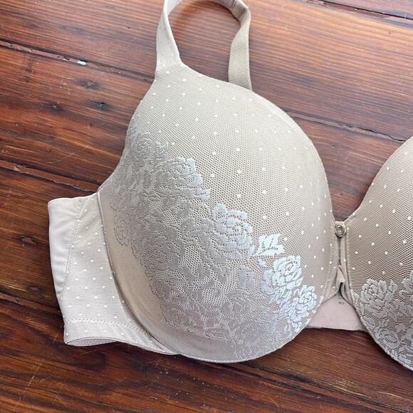 Soma Stunning Support No Show Minimizer Lace detail underwire nude bra sz 44DD - Picture 2 of 5